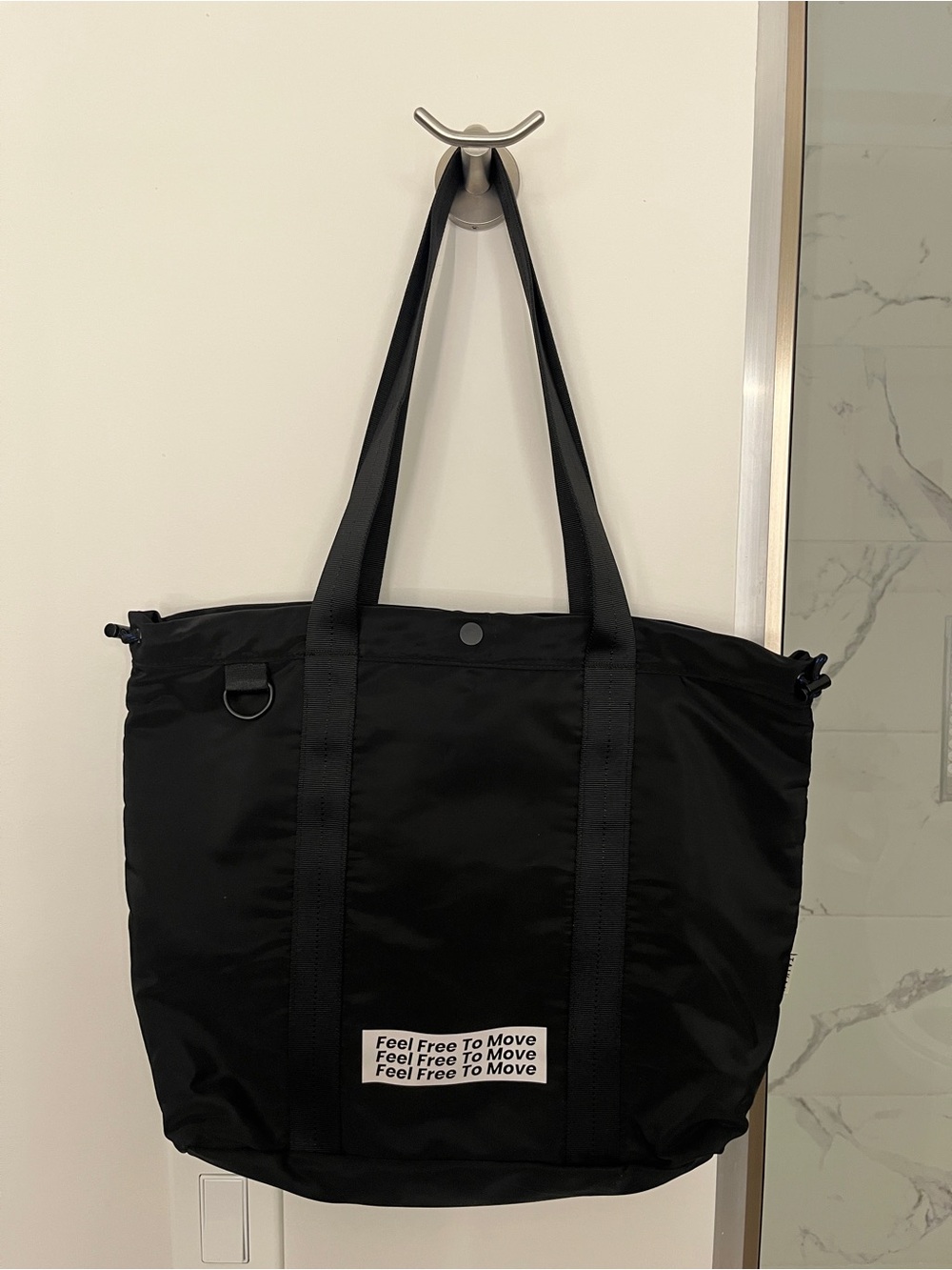 Taikan Flanker Black Nylon Utilitarian Tote Bag - Feel Free To Move